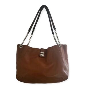 Vintage Tommy Hilfiger Cognac Brown Super Soft Leather Shoulder Handbag